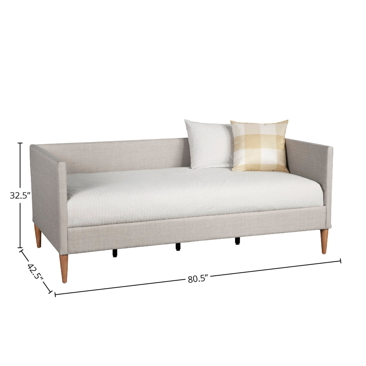 Britney Daybed in Light Gray Linen