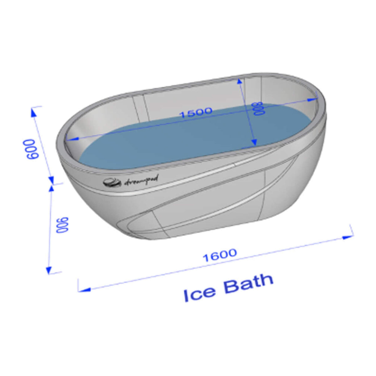 DREAMPOD Premium Fiberglass Ice Bath with Chiller System