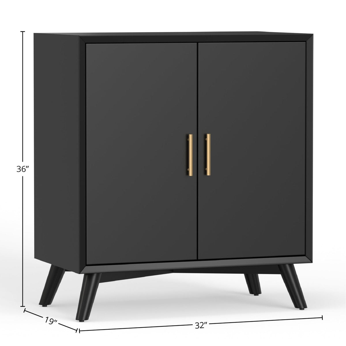 Flynn Small Bar Cabinet in Black