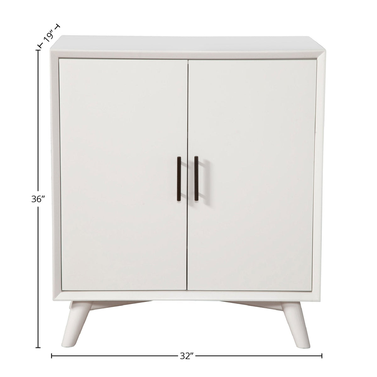 Flynn Small Bar Cabinet in White
