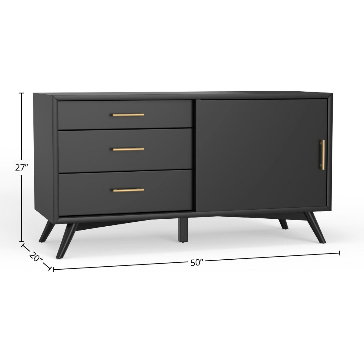 Flynn Small Black TV Console