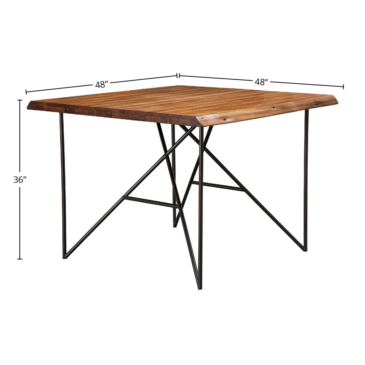 Live Edge Pub Table in Light Walnut