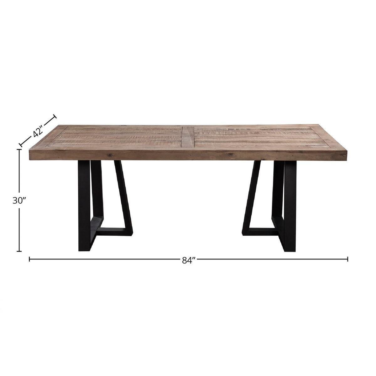 Product Title: Prairie Rectangular Dining Table in Natural and Black