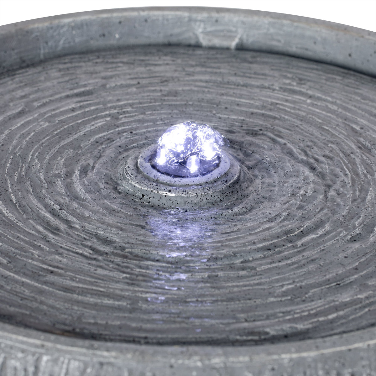 Resin Bubbler Fountain Outdoor Rippled Drum
