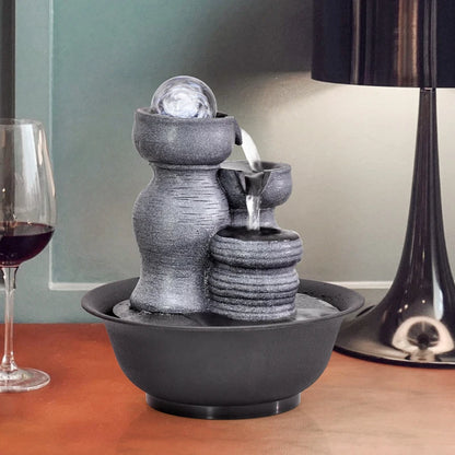 Handmade Home Decorative Desktop Fountains Indoor Water Fountain Creative Craft Home Decor&Figurines Fengshui Waterfall Fountain