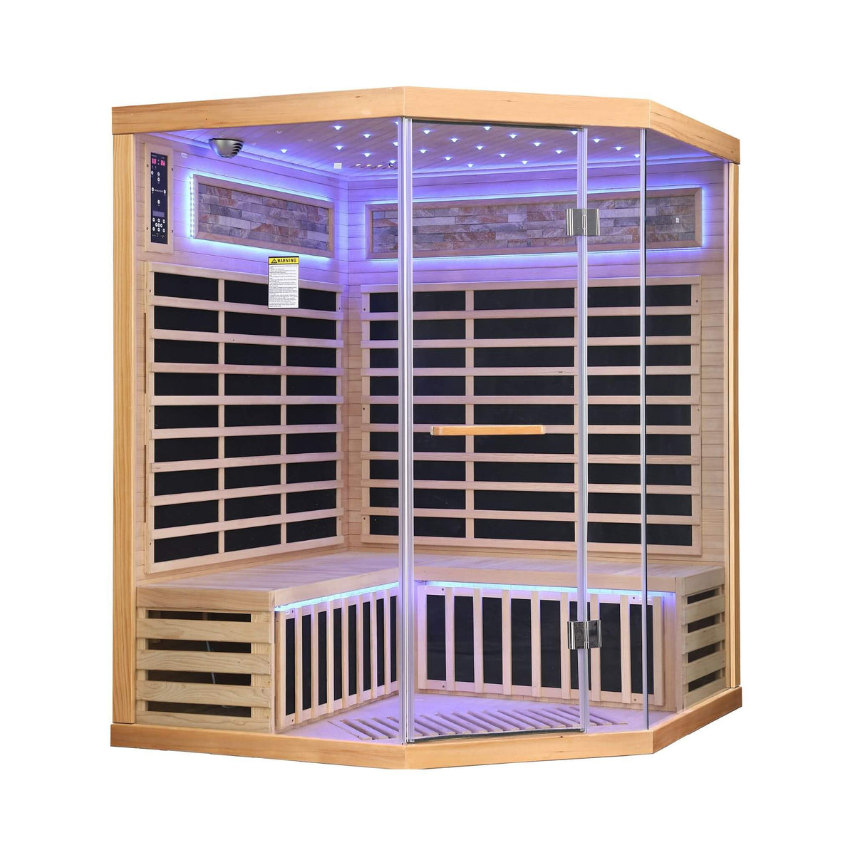 Aura Premium Pentagonal Infrared Sauna with Canadian Hemlock