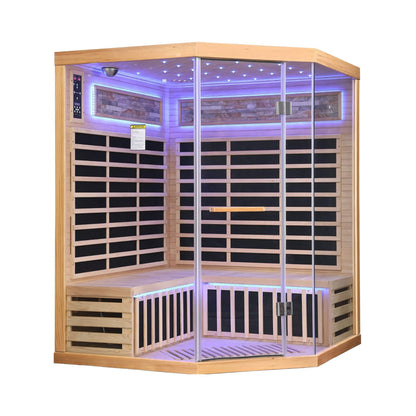 Aura Premium Pentagonal Infrared Sauna with Canadian Hemlock