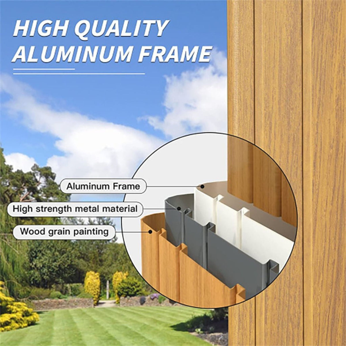 [12X20FT] Premium Outdoor Double-Layer Galvanized Steel Hardtop Gazebo For Patio (SAK46095)