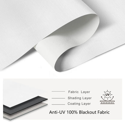 Motorized Roller Shades 100% Blackout Cream