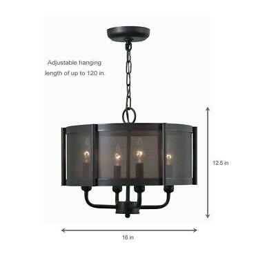 Xena 4-Light Drum Chandelier – 16-Inch Wide