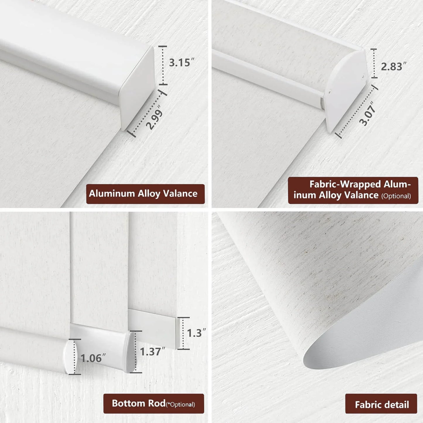Motorized Roller Shades 100% Blackout Linen