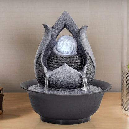 Handmade Home Decorative Desktop Fountains Indoor Water Fountain Creative Craft Home Decor&Figurines Fengshui Waterfall Fountain
