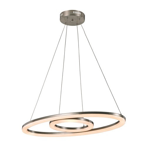 Optic II 15.75-Inch Modern Satin Nickel Pendant Light