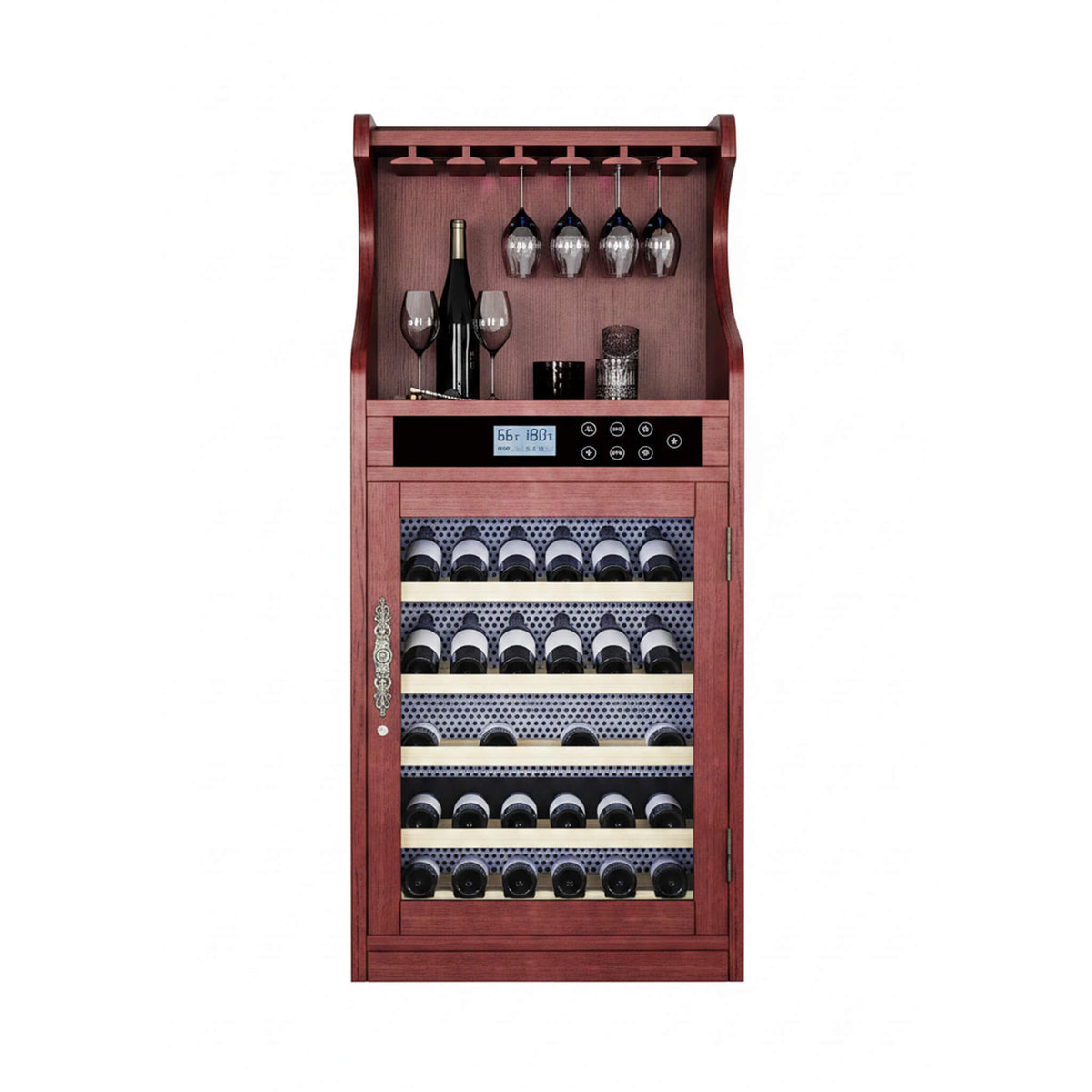 43-Bottle Freestanding Wine Cooler Cabinet with Quiet Operation