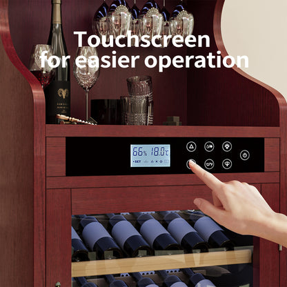 Luxury 43-Bottle Freestanding Low Noise Wine Cooler Cabinet (SAK56084)