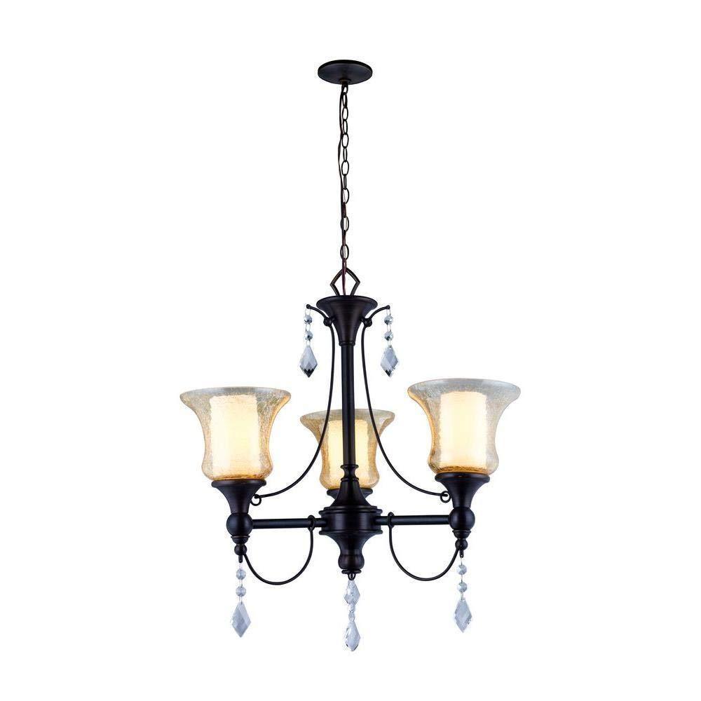 Ethelyn 3-Light Oil-Rubbed Bronze Chandelier