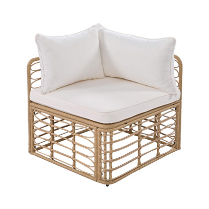 7-Piece Outdoor All-Weather Rattan Patio Sofa Set With Cushions (SAK47230)