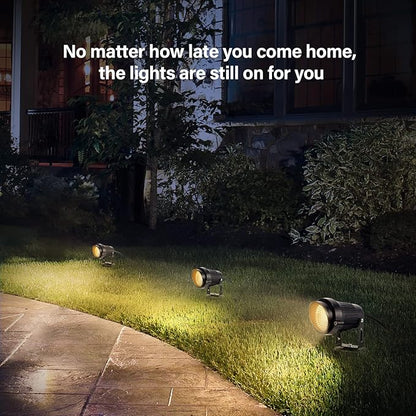 LemonBest Landscape Lights - 5W 110V Outdoor Spotlight - Waterproof IP65-3000K Warm White LED Landscape Lights - 5ft Cable for Yard Garden Patio Driveway House (Include Spike) (2 Pack)
