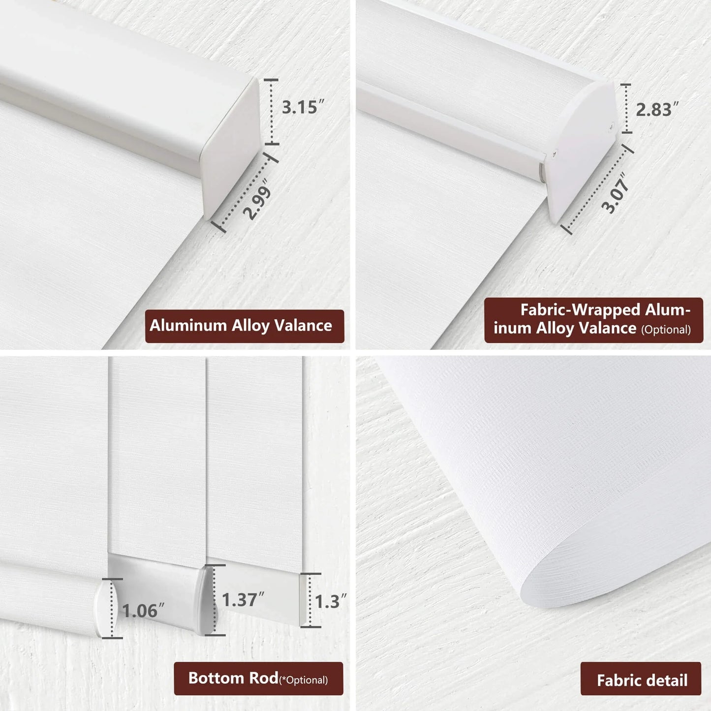 Motorized Roller Shades 100% Blackout Cream