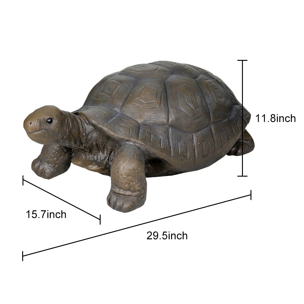 Concrete Turtle Garden Statue Giant 29 Inch Long