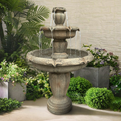 Concrete 3 Tier Water Fountain Large Estate