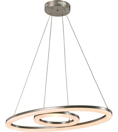 Optic II 15.75-Inch Modern Satin Nickel Pendant Light