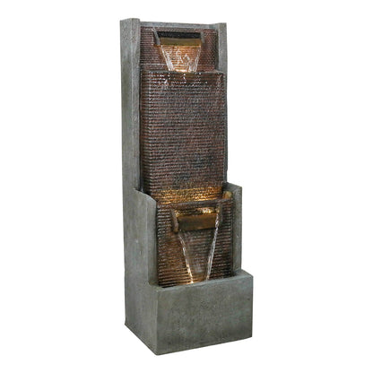 Resin Slim Outdoor Wall Fountain 39 Inch 11 Inch Deep
