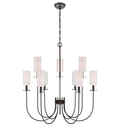 Monroe 9-Light Bronze Chandelier
