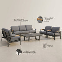Solterra Luxe Outdoor Lounge Set — Lifestyle