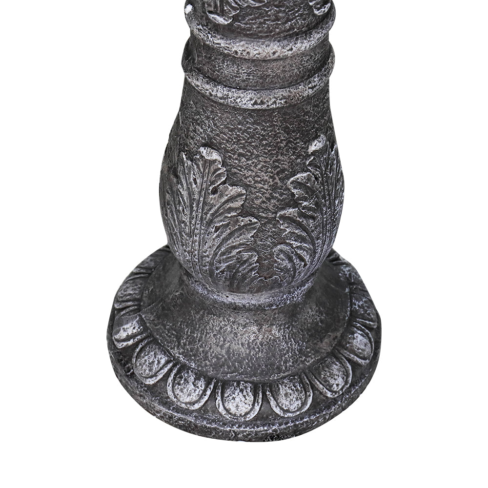 Concrete Leaf Bird Bath Acanthus Carved 24 Inch