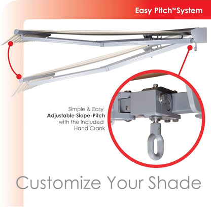 Advaning Classic Series Fully-Assembled Retractable Sun Shade Canopy Awning (SAK92851)