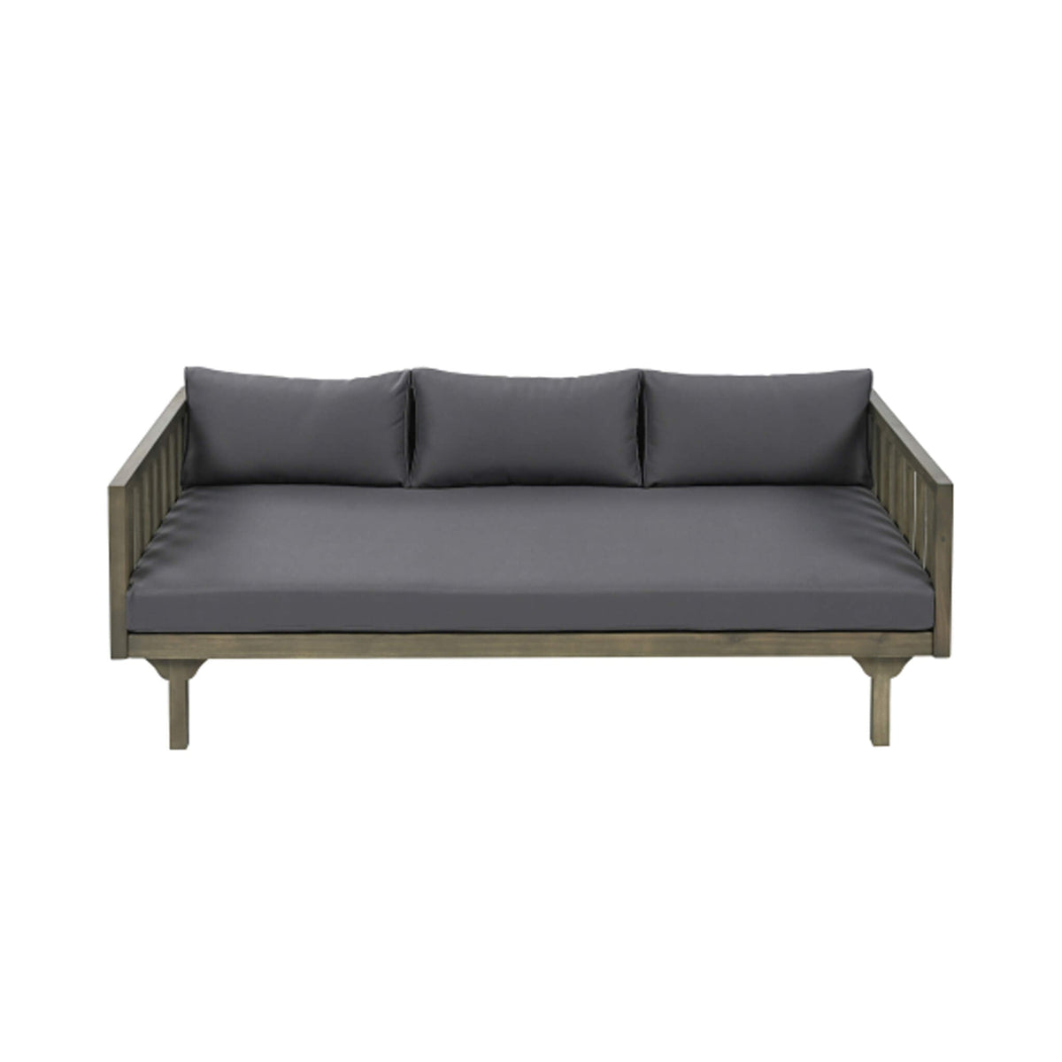 3-Seater Acacia Wood Daybed Sofa With Water-Resistant Cushions (SAK65773)