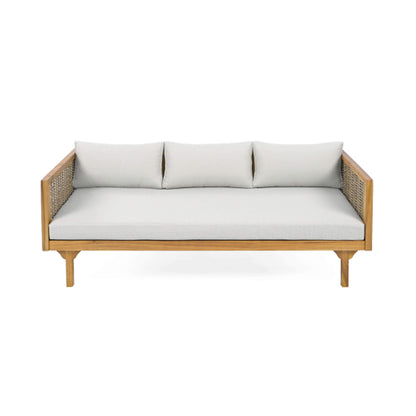 3-Seater Acacia Wood Daybed Sofa With Water-Resistant Cushions (SAK65773)