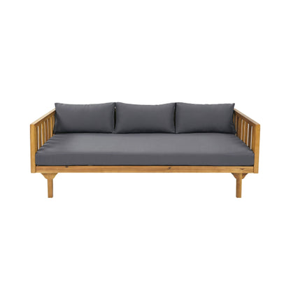 3-Seater Acacia Wood Daybed Sofa With Water-Resistant Cushions (SAK65773)