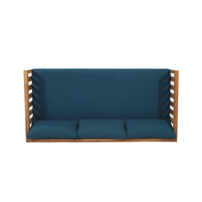 3-Seater Acacia Wood Daybed Sofa With Water-Resistant Cushions (SAK65773)