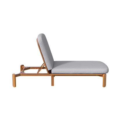 Adjustable Outdoor Chaise Lounge With Reclining Backrest (SAK04689)