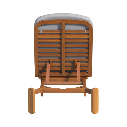 Adjustable Outdoor Chaise Lounge With Reclining Backrest (SAK04689)