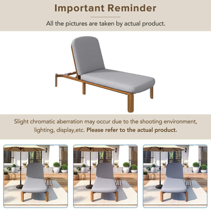 Adjustable Outdoor Chaise Lounge With Reclining Backrest (SAK04689)