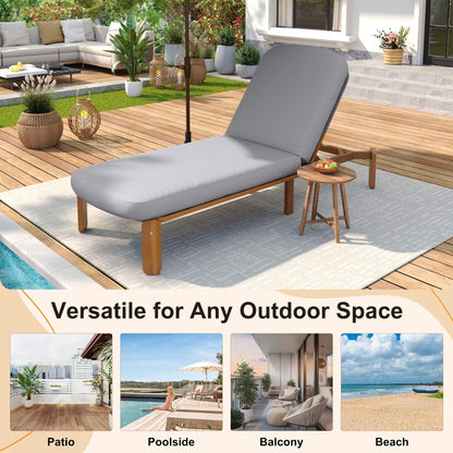 Adjustable Outdoor Chaise Lounge With Reclining Backrest (SAK04689)