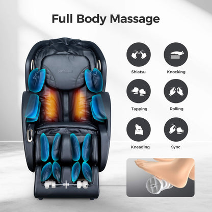 Bosscare Full-Body 3D Zero-Gravity Shiatsu Recliner Massage Chair With App (SAK32840)