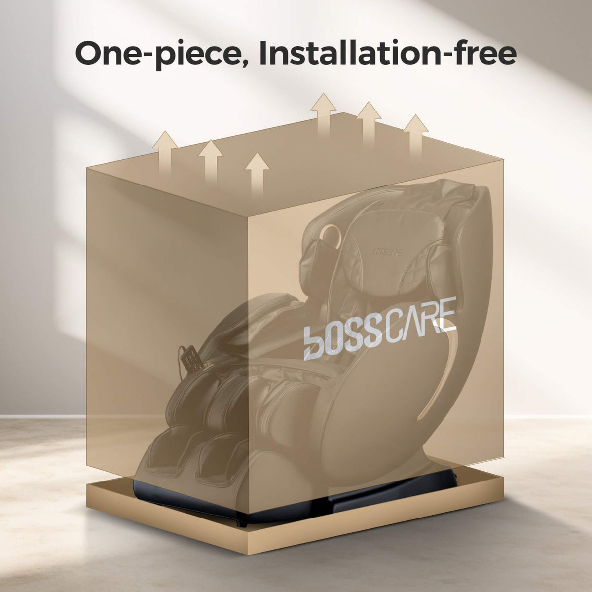 Bosscare Full-Body 3D Zero-Gravity Shiatsu Recliner Massage Chair With App (SAK32840)