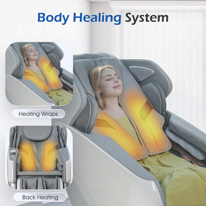 Bosscare Premium Full-Body Zero-Gravity Massage Chair With Ai Voice And App Control, Gray (SAK35970)