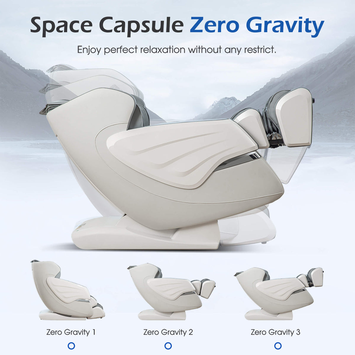 Bosscare Premium Full-Body Zero-Gravity Massage Chair With Ai Voice And App Control, Gray (SAK35970)