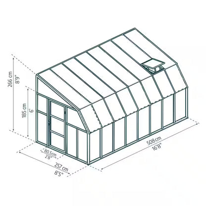 Sun Room 8 Ft. X 16 Ft. White/Clear Patio Enclosure and Solarium