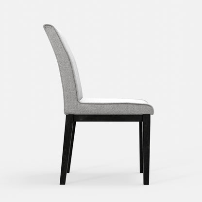 Cove Upholstered Side Chairs, Gray & Black