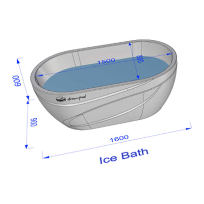 DREAMPOD Premium Fiberglass Ice Bath with Chiller System