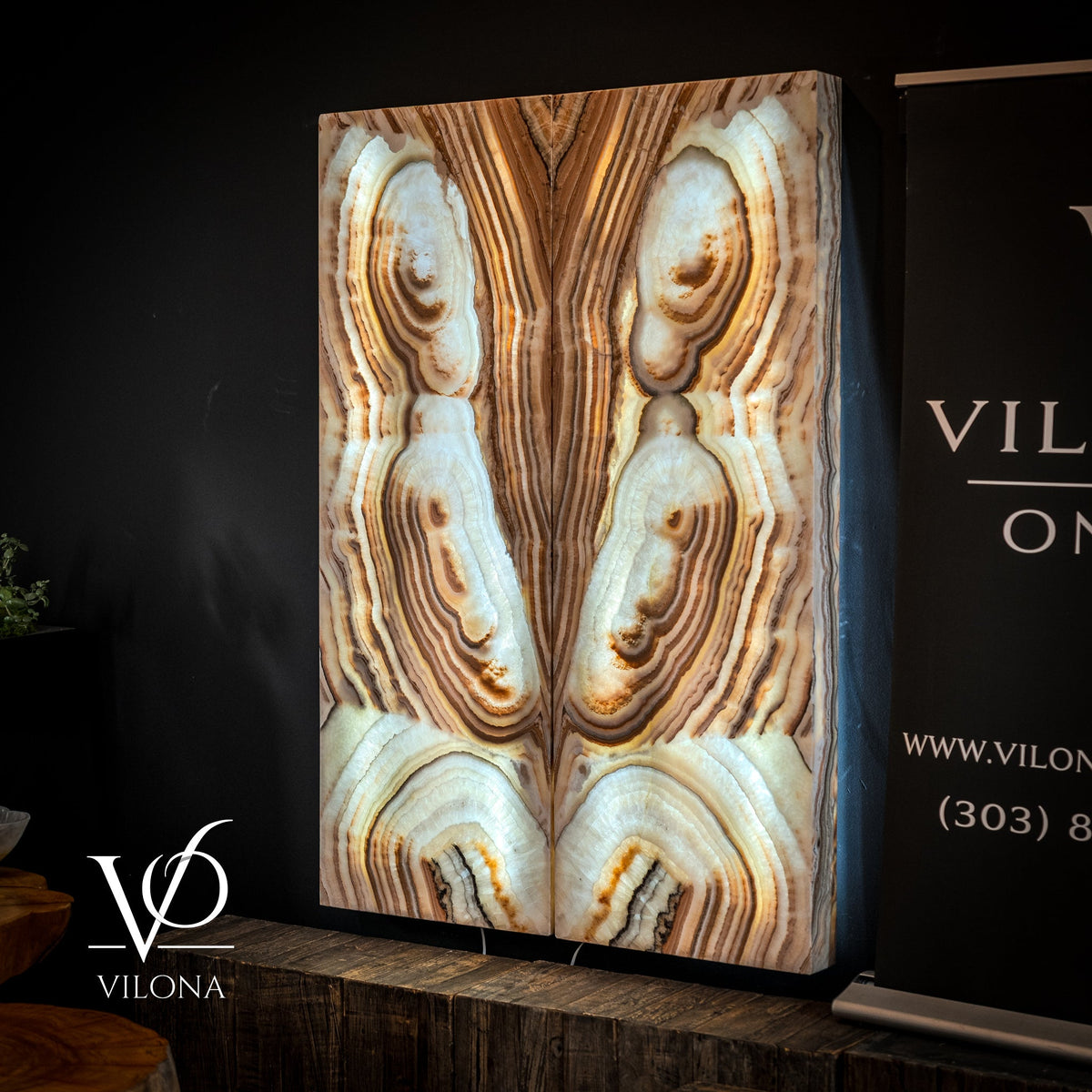 Exotic Sahara Onyx Wall Panels – 63" × 21.75" (Large)