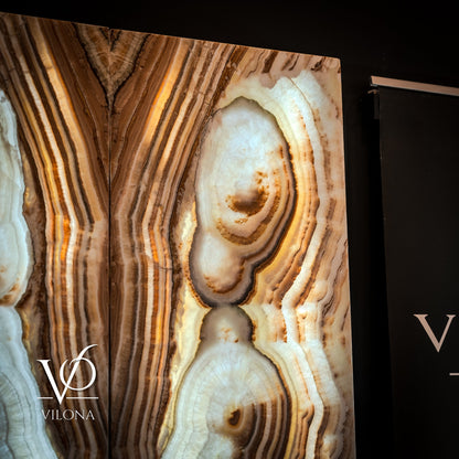 Exotic Sahara Onyx Wall Panels – 63" × 21.75" (Large)