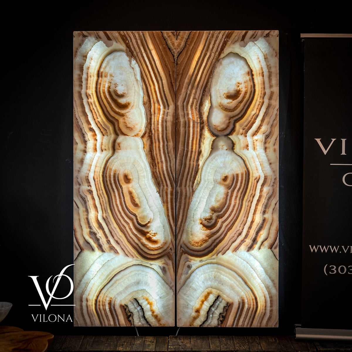 Exotic Sahara Onyx Wall Panels – 63" × 21.75" (Large)
