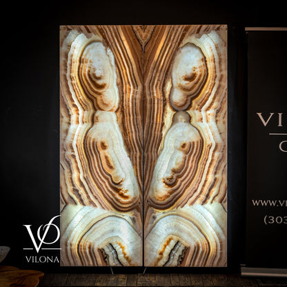 Exotic Sahara Onyx Wall Panels – 63" × 21.75" (Large)